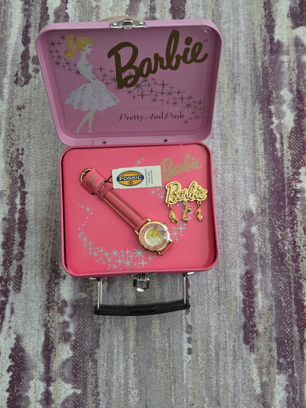 Vintage 1994 Pretty And Pink Barbie Watch Set Limited Edition